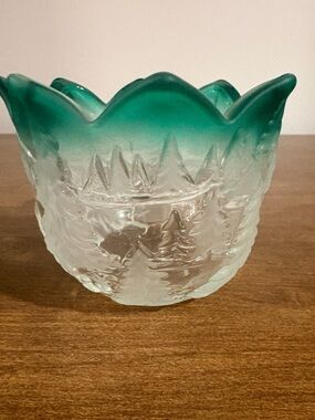 Mikasa "Our Christmas Tree" Crystal Candle Holder. Vintage